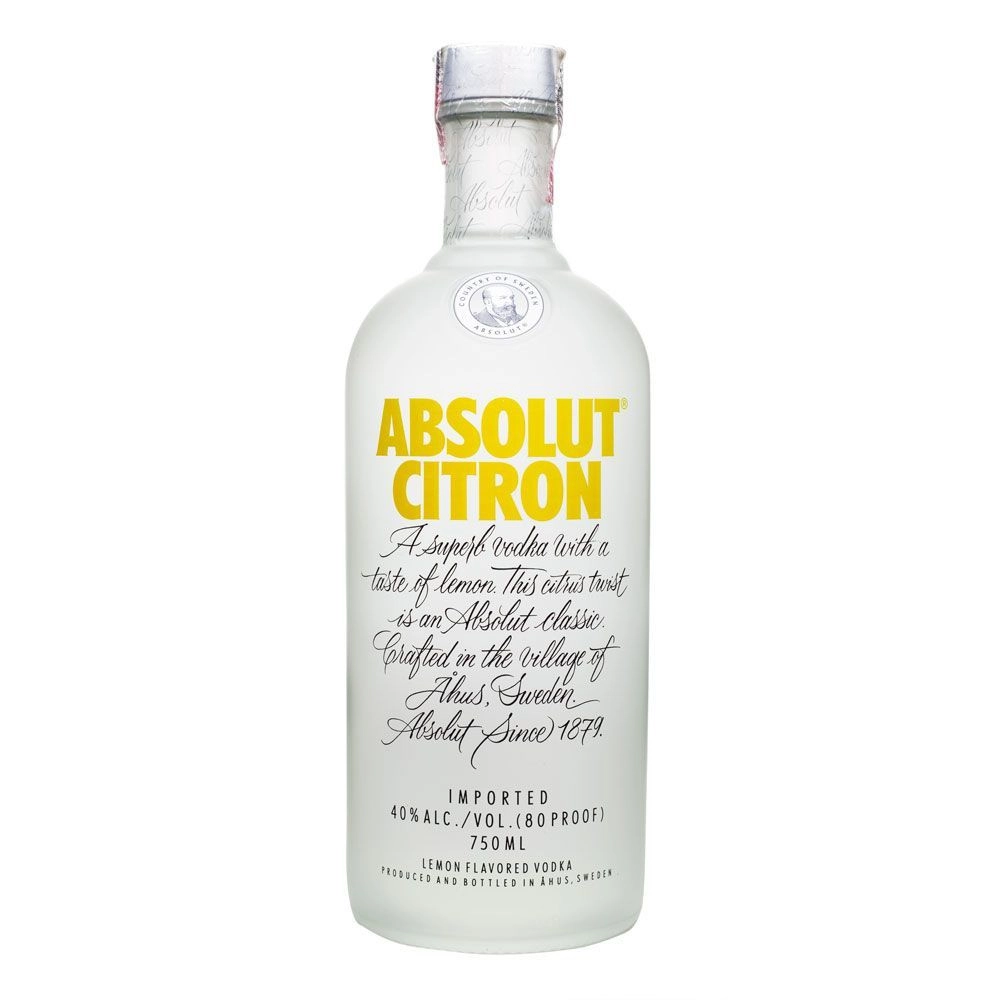 BEB VODKA ABSOLUT CITRON 750ML