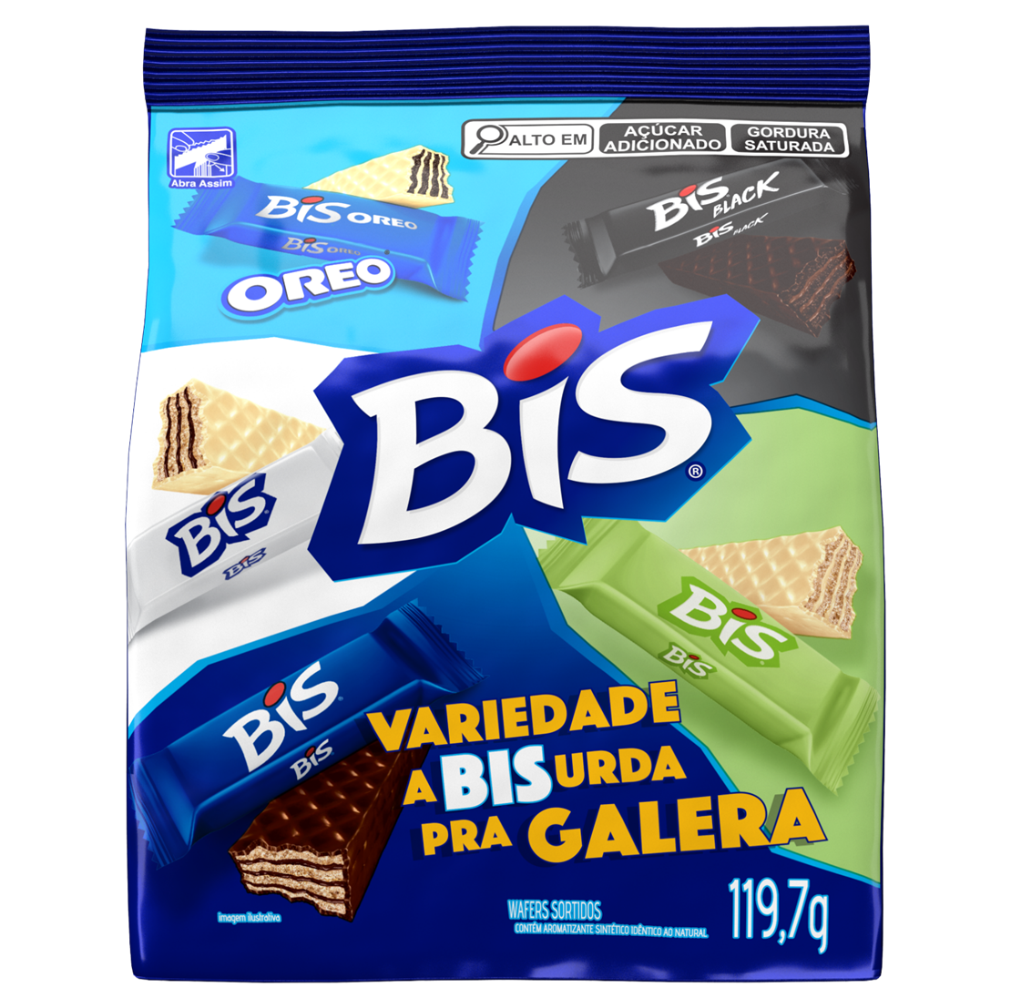 CHOC BIS LACTA SORTIDO 119,7G