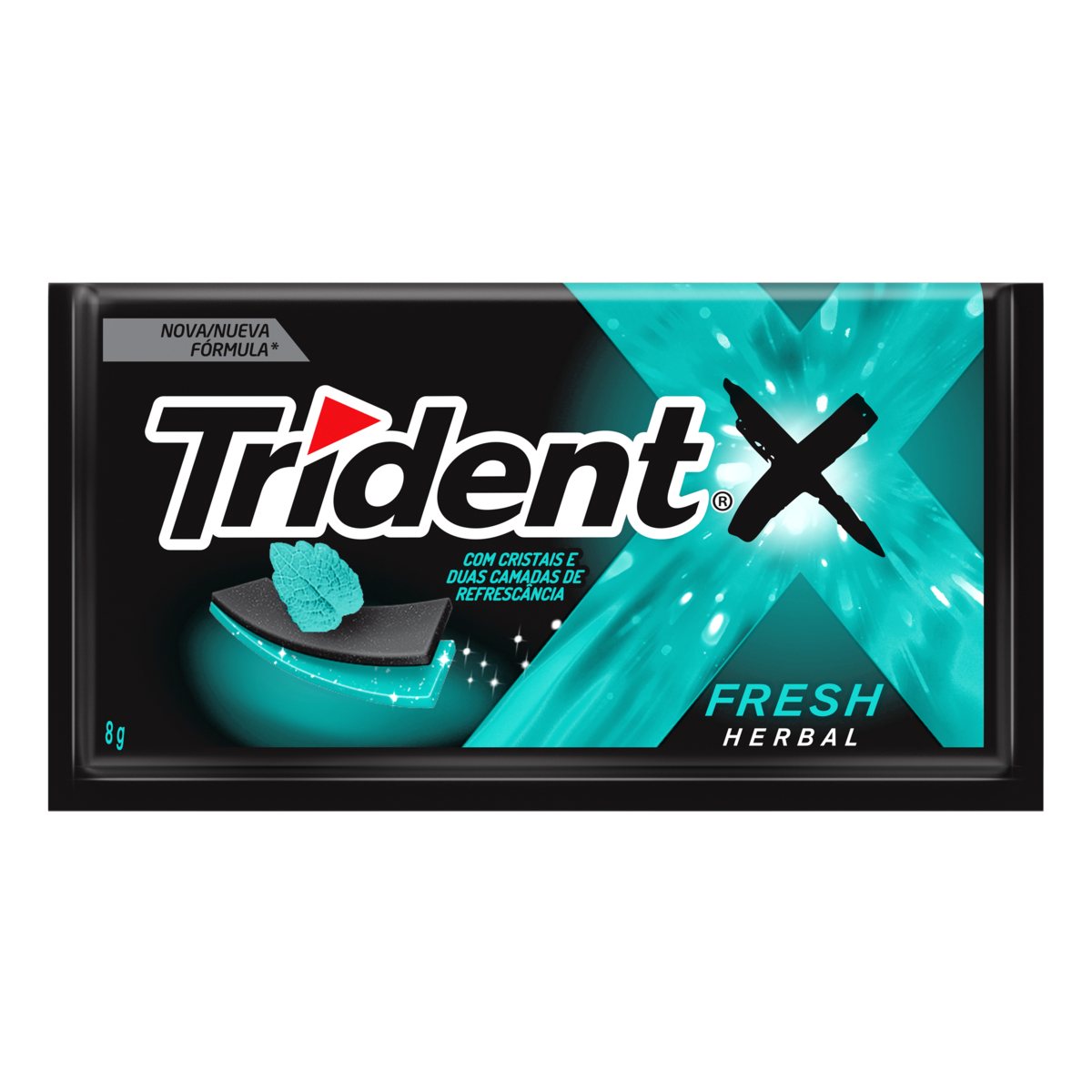 CHICLE ADAMS TRIDENT FRESH HERBAL