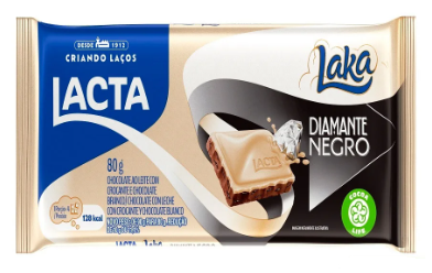 CHOC LACTA DIMANTE NEGRO / LACTA 80G