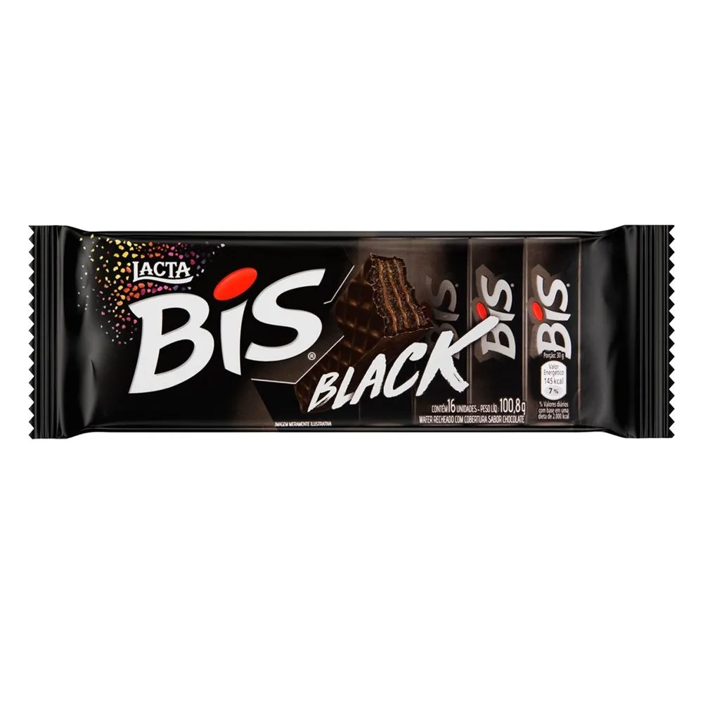CHOC BIS BLACK LACTA MEIO AMARG 100 G