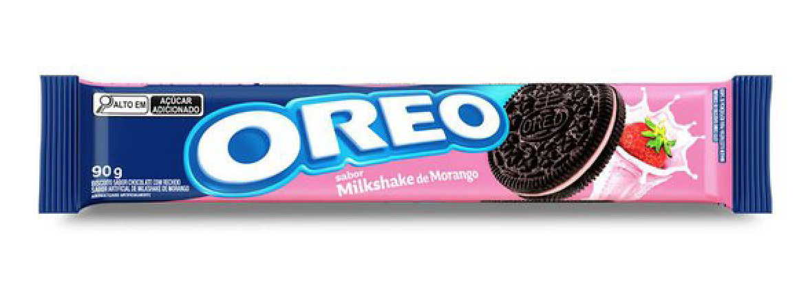 BISCOITO OREO MILKSHAKE MORANGO 90G