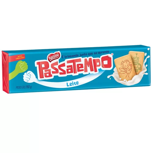 PASSATEMPO BISCOITO LEITE 150G BR
