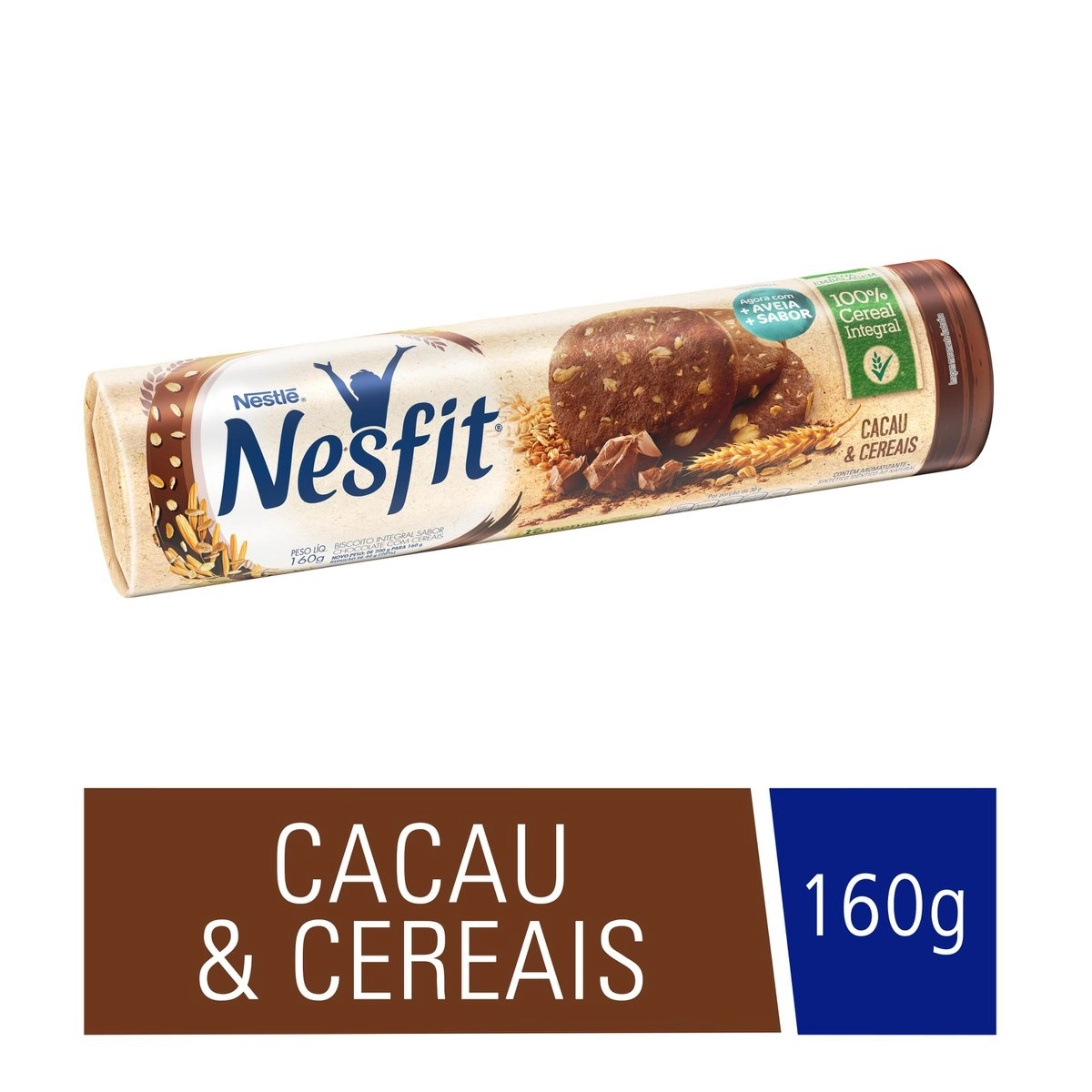 NESFIT BISCOITO CACAU E CEREAIS 160GBR