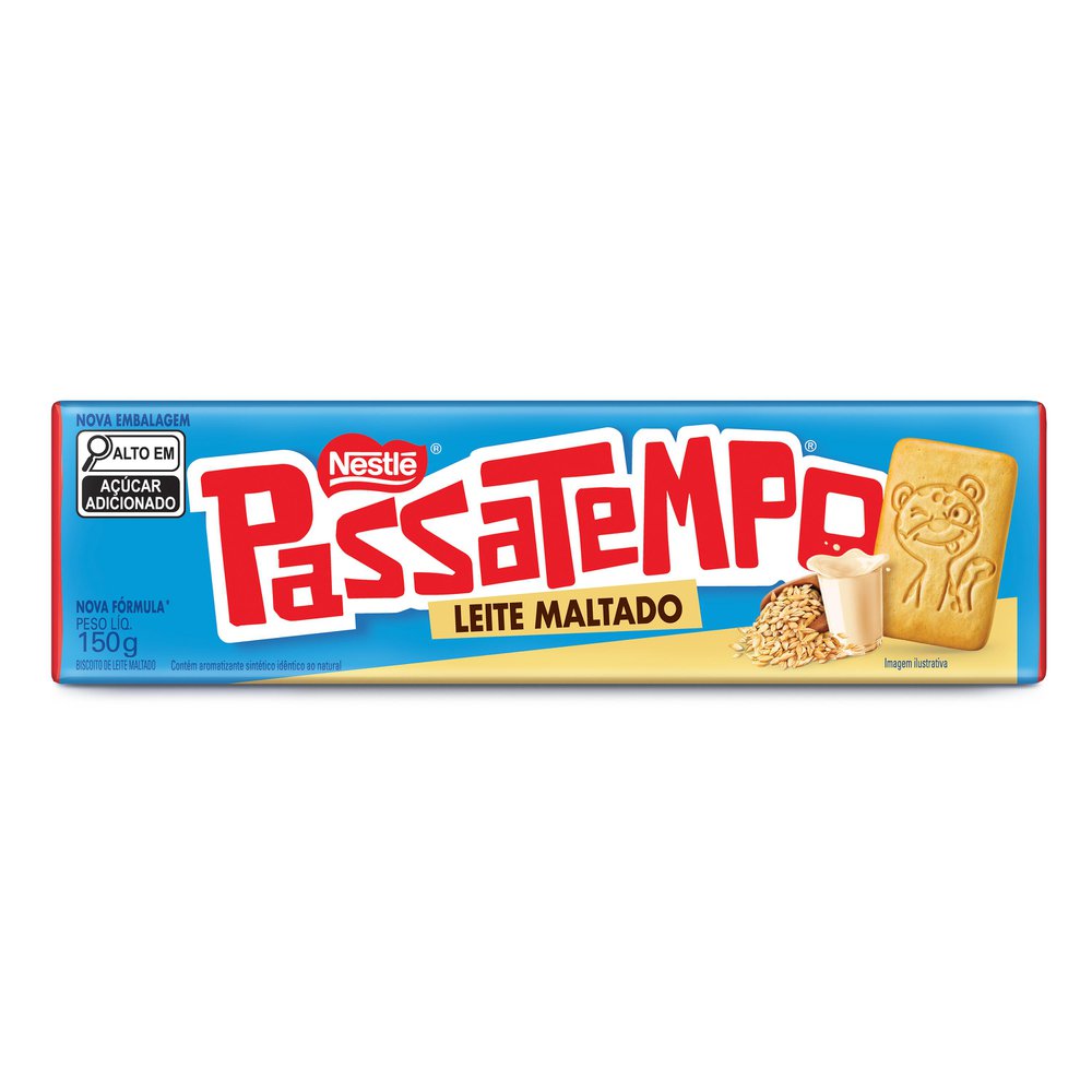 PASSATEMPO BISCOITO LEITE MALTADO 150G