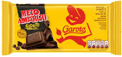 CHOC GAROTO MEIO AMARGO 80G