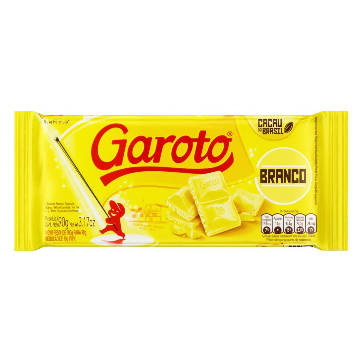 CHOC GAROTO TAB 80G BRANCO