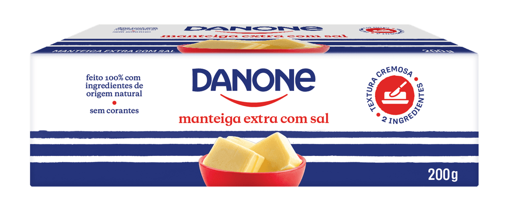 MANTEIGA TABLETE C/SAL DANONE 200G