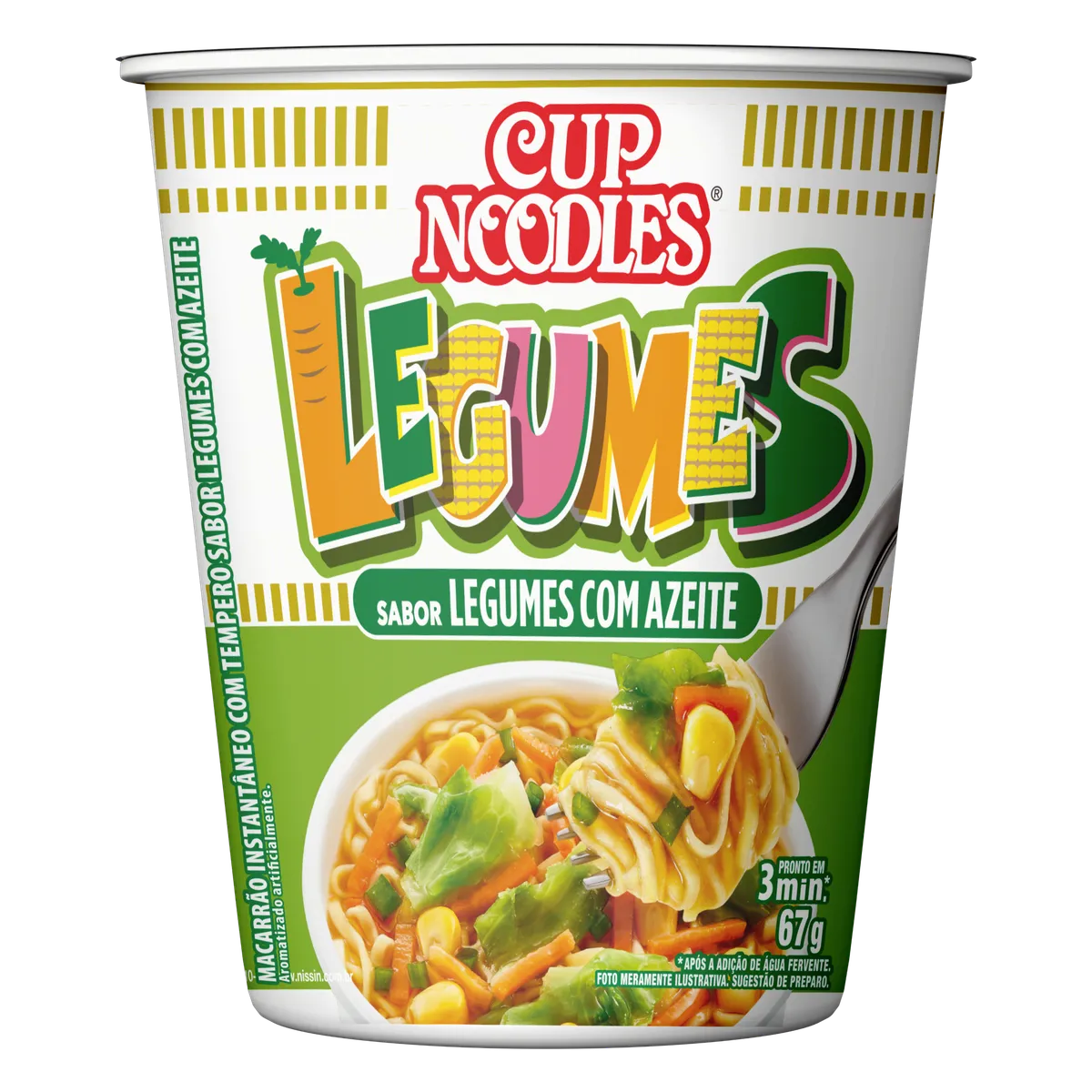 MACARRAO INST CUP NOODLES 67GR NISSIN LEG AZEITE
