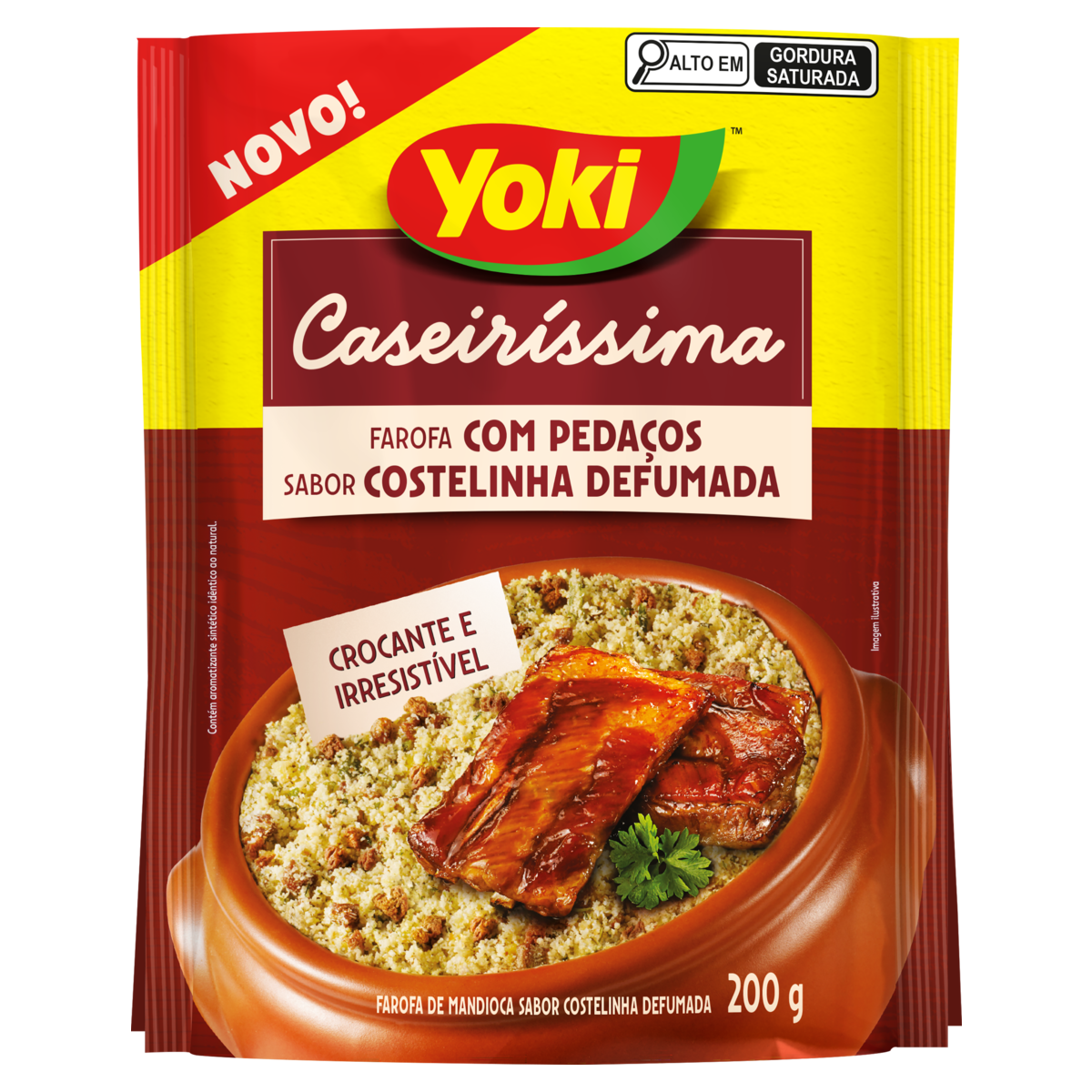 FAROFA YOKI 200G MANDIOCA C/ COSTELINHA