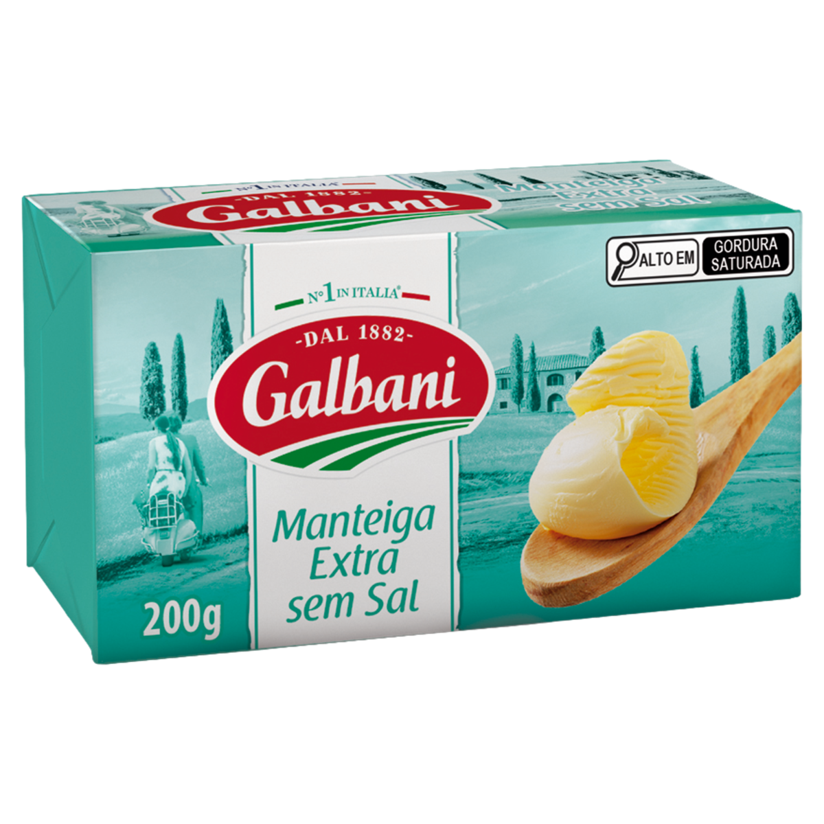 GALBANI MANTEIGA S/SAL TABLETE 200GBR