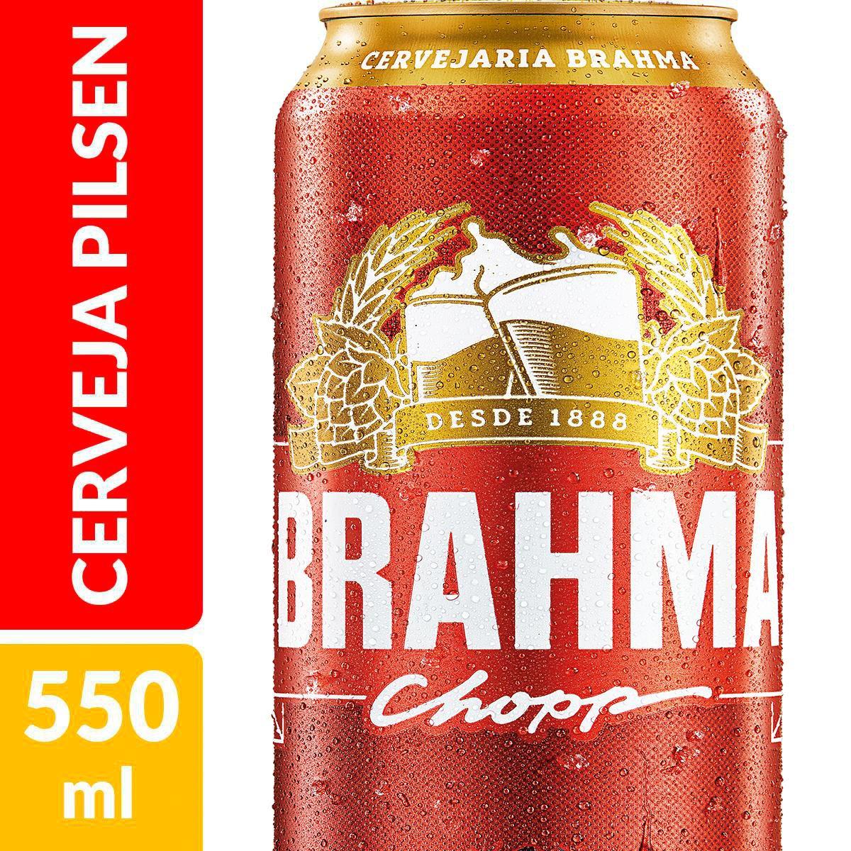 CERVEJA BRAHMA CHOPP LATA 550ML