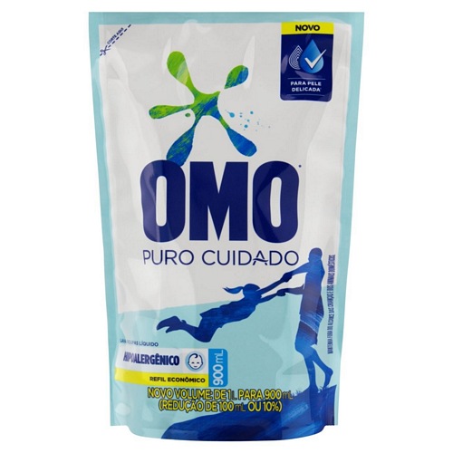 LAVA ROUPAS LIQ.OMO P.CUIDADO 900 ML