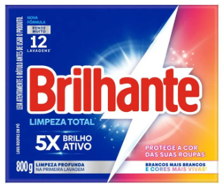 DET.PO BRILHANTE LIMPEZA TOTAL CXT 800G
