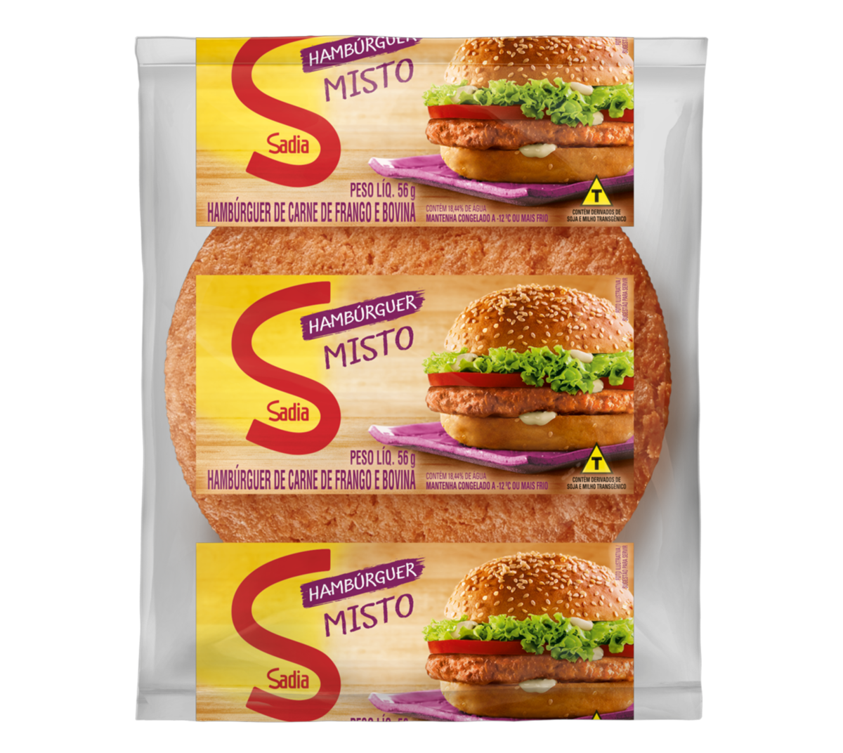 HAMBURGUER CARNE DE AVES E BOVINA 56G SD