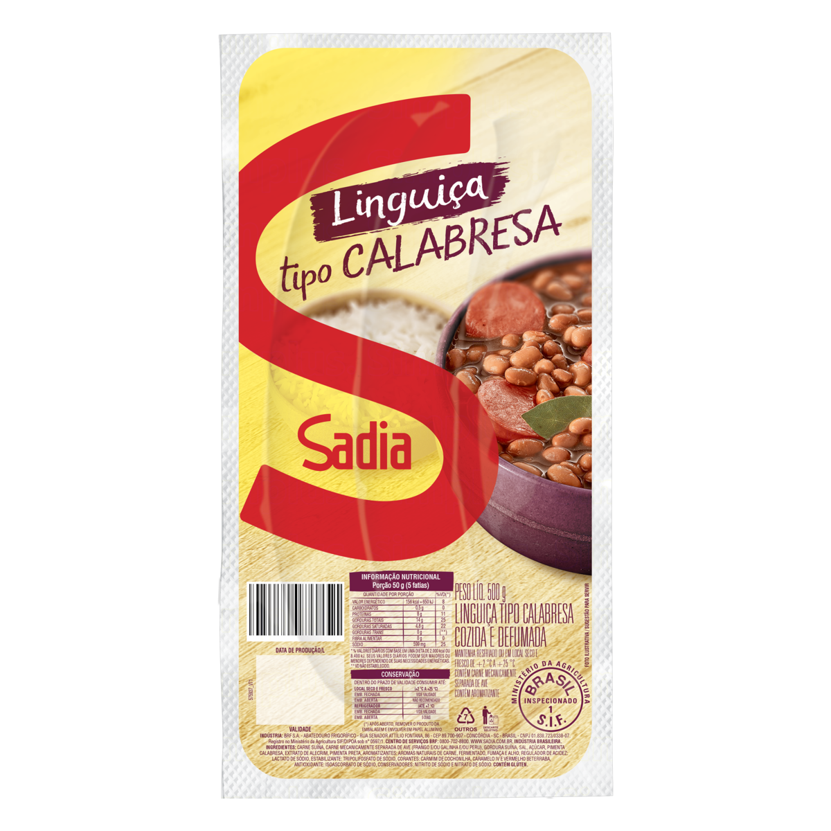 LING. CALABRESA SADIA 400G.