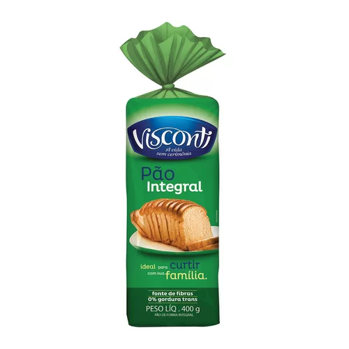 PAO DE FORMA INTEGRAL VISCONTI 400G.