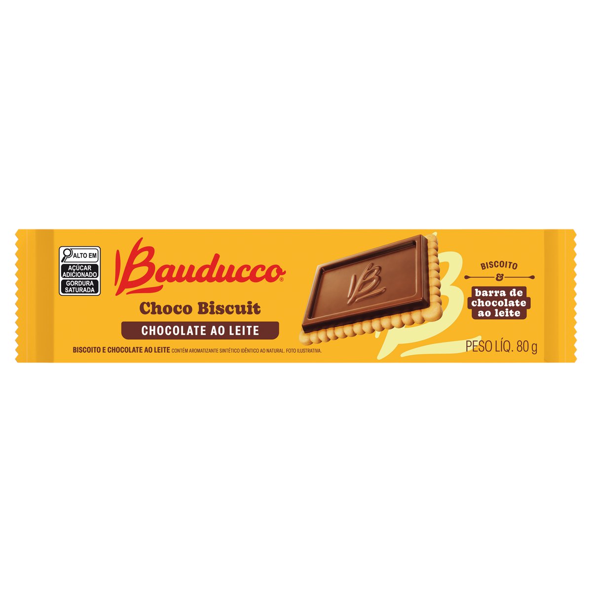BISC.BAUDUCCO CHOCOBISCUIT LEITE 80G.