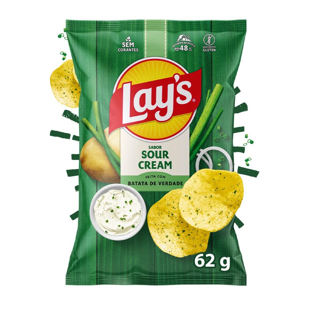LAYS SOUR CREAM 62G