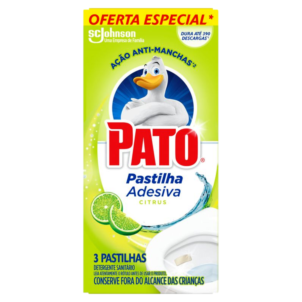 PATO PASTILHA SANIT. ADESIVA CITRUS