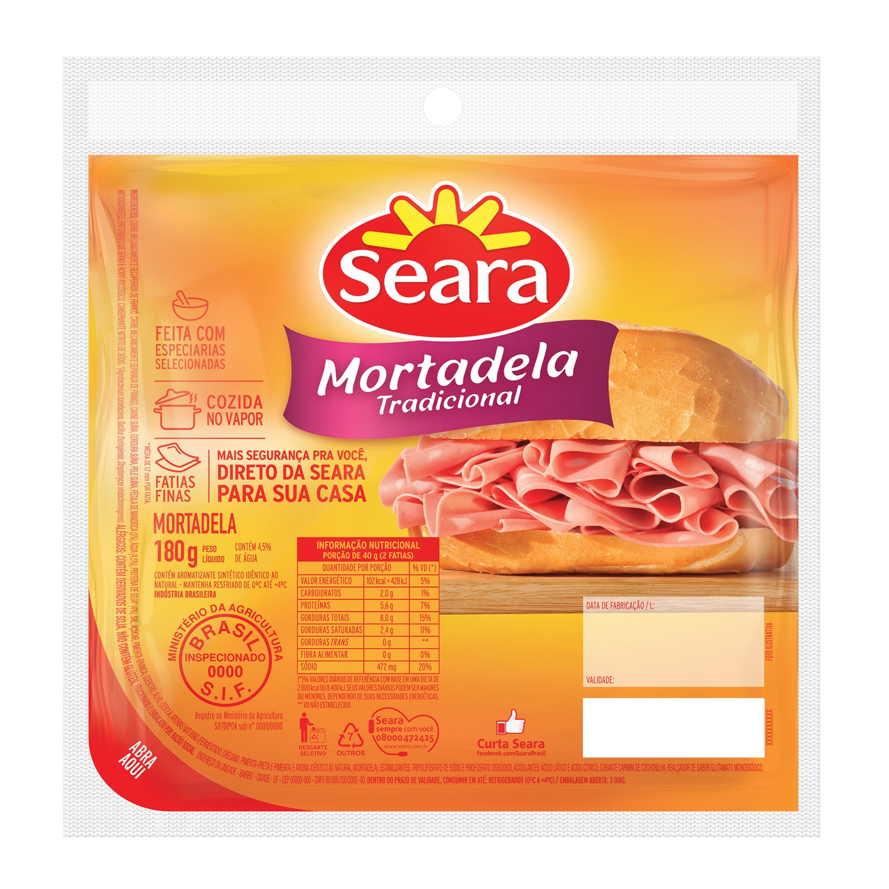 MORTADELA FATIADA RESF SEARA