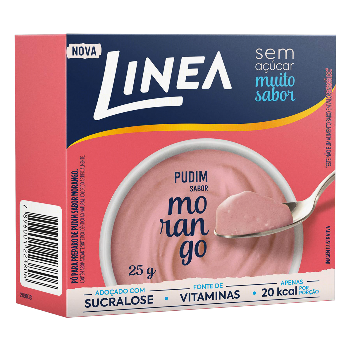 PUDIM EM PO MORANGO LINEA 25GR