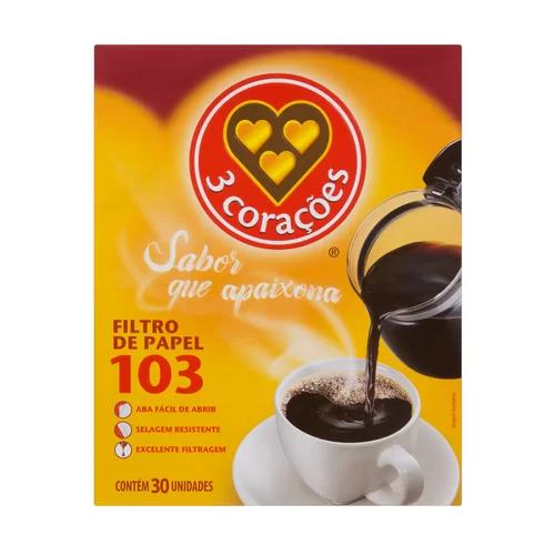 FILTRO PAPEL P CAFE 3 CORACOES 103