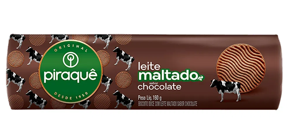 BISC PIRAQUE DOCE LTE MALT CHOCO 160G
