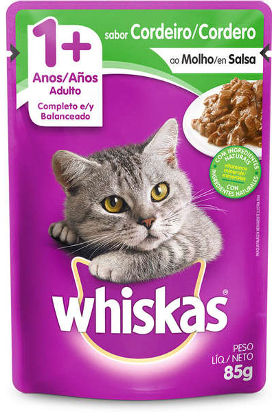 WHISKAS SACHE AD CORDEIRO 85G.