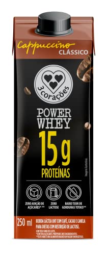 BEBIDA LACTEA CAPPUCCINO 3 CORACOES POWER WHEY CLASSICO 250M