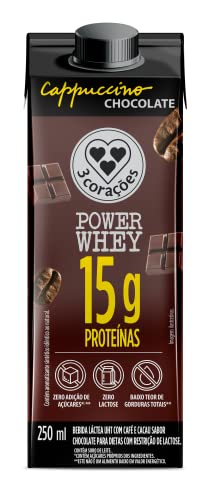 BEBIDA LACTEA CAPPUCCINO 3 CORACOES POWER WHEY CHOCOLATE .