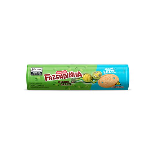 BISC FAZENDINHA BICHOS SEM RECHEIO LEITE 102G