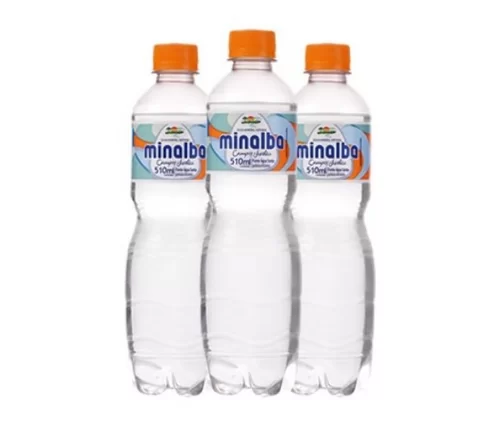 AGUA MINERAL C/GAS GRF PET 510ML MINALBA