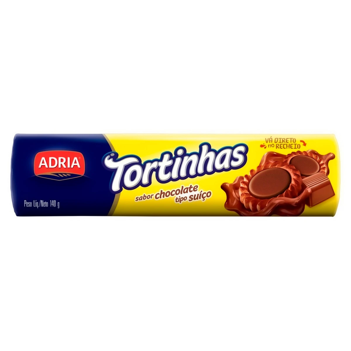 BISC.ADRIA TORTINHAS CHOC.SUICO 140G