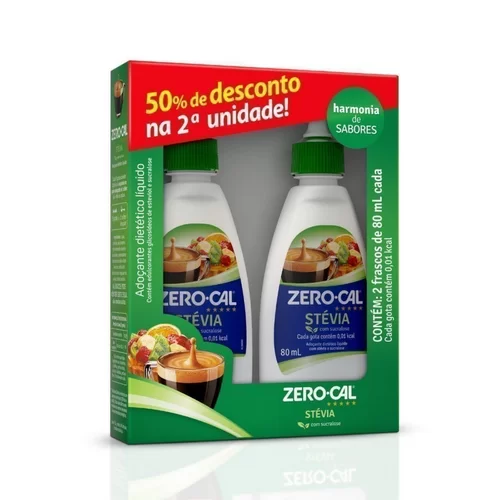 ADOC ZERO CAL STEVIA 2X80ML PROMO