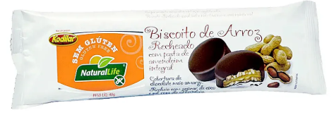 BISC. ARROZ RECH. C/ PASTA AMENDOIM, ALFARROBA E CANELA S/ G