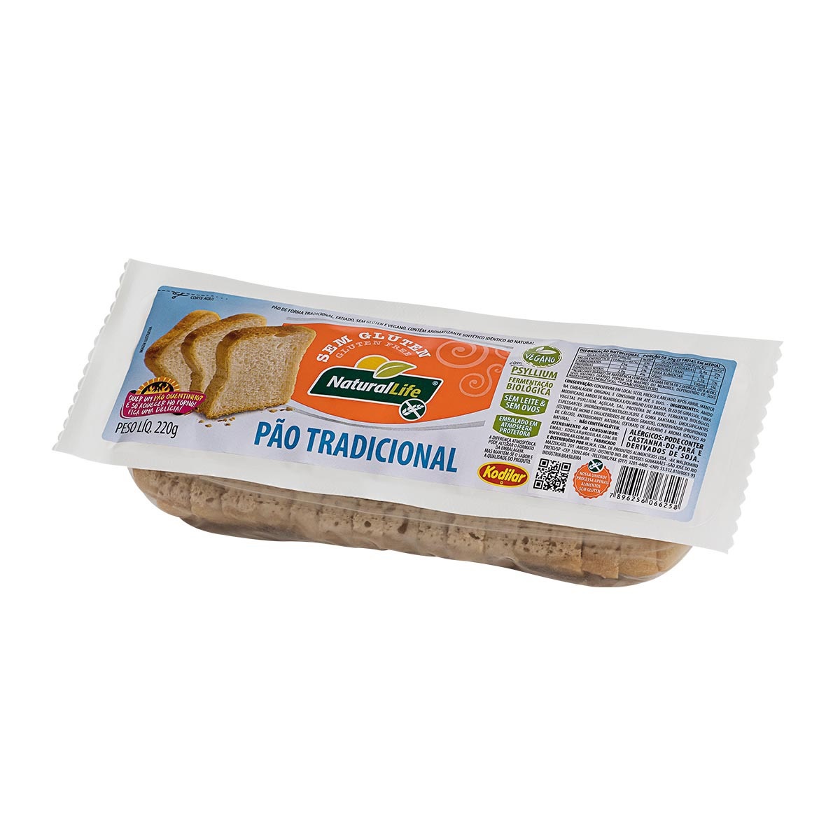 PAO TRADICIONAL S/ GLUTEN VEGANO KODILAR 220G