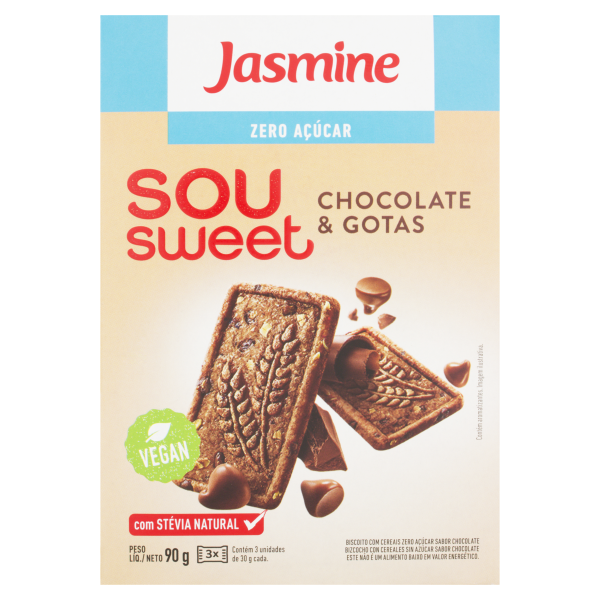 BISC ZERO SOU SWEET CHOCO/GTAS 30G