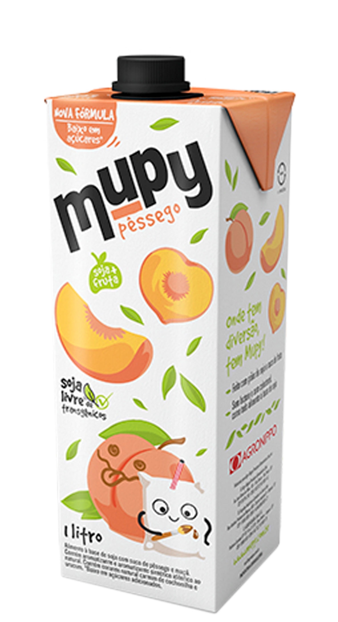 MUPY SOJA PESSEGO 1L
