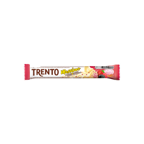 WAFER  TRENTO MASSIMO IOGURTE F VERMELHAS 25G