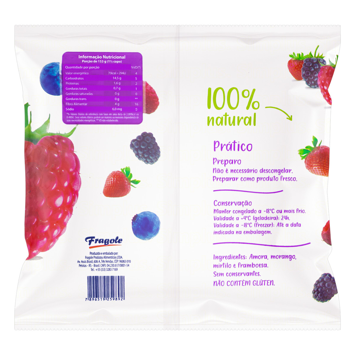 IQF FRUTAS VERMELHAS 300G DE MARCHI