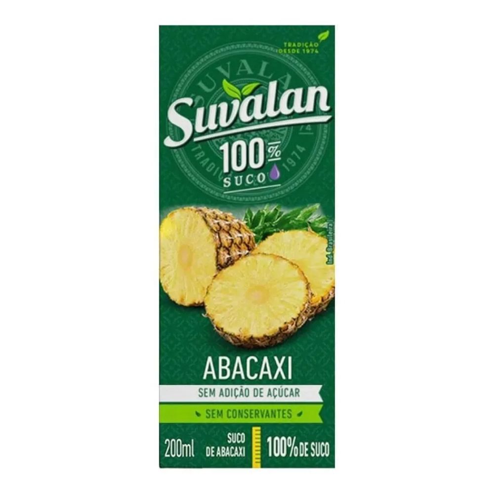 SUCO SUVALAN ABACAXI S/ACUCAR 200ML