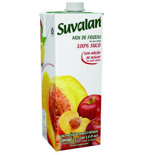 SUCO SUVALAN MISTO MACA/PESSEGO 1L