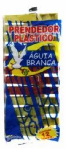 PRENDEDOR PLAST AGUIA BRANCA 12UND