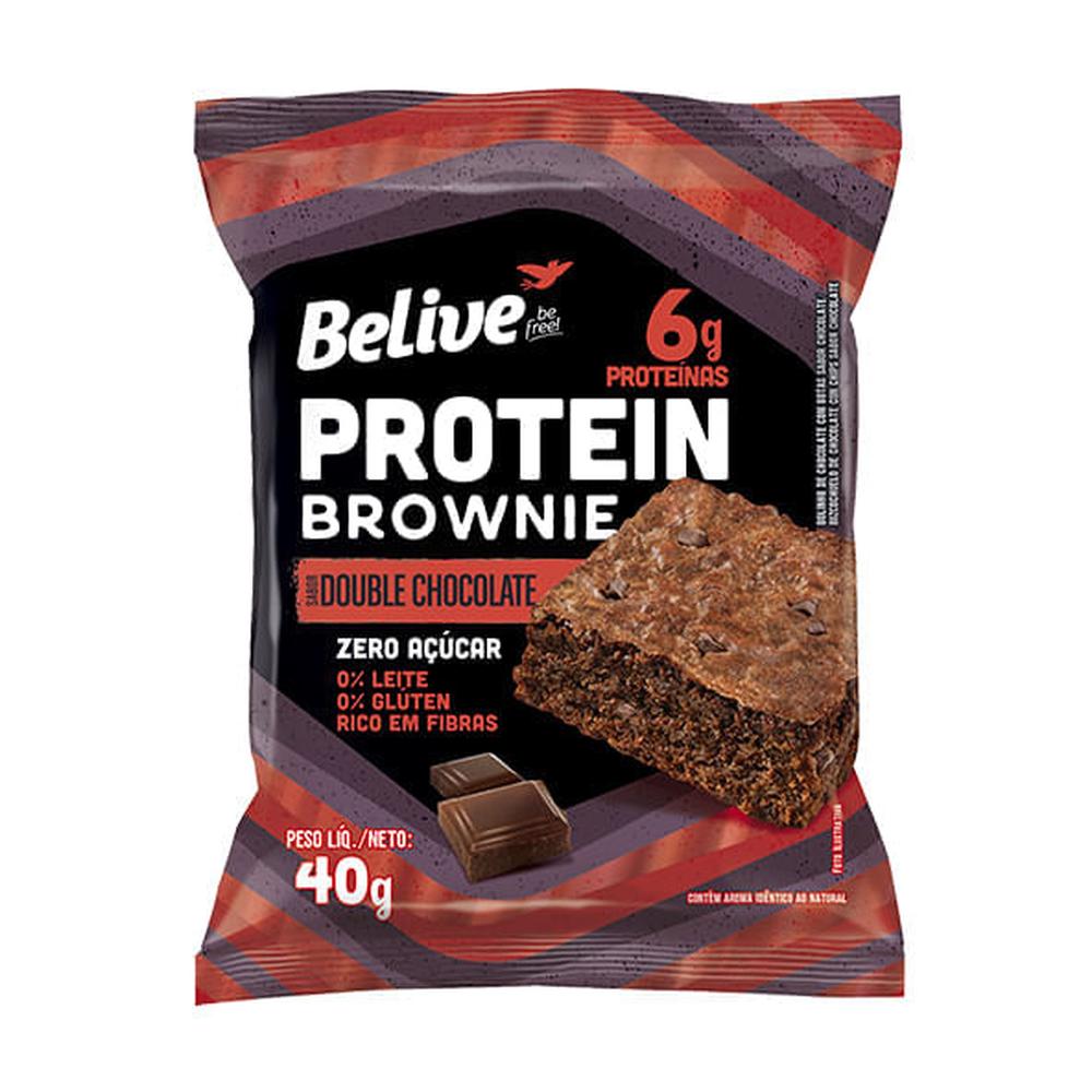 BROWNIE PROTEIN ZERO BELIVE DOUBLE CHOCOLATE 40G