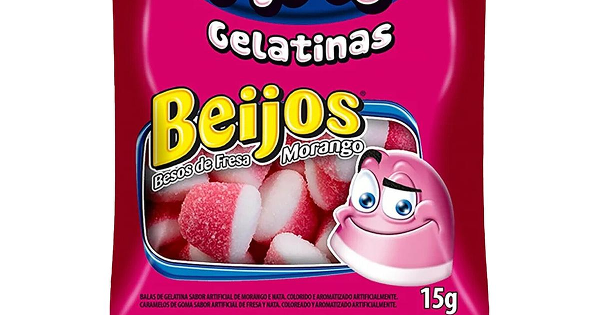 BALA GEL BEIJOS 15GR FINI MORANGO