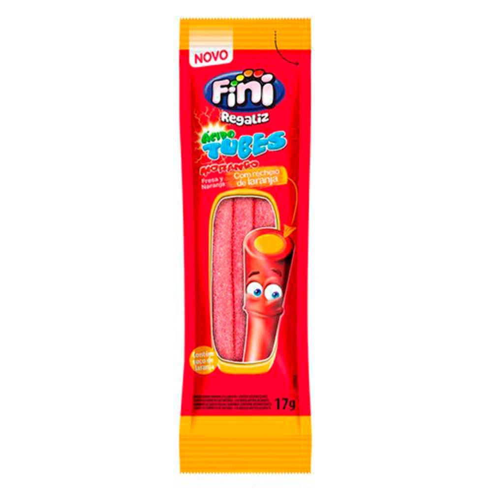 FINI TUBES MORANGO C/ LARANJA CITRICO 15G