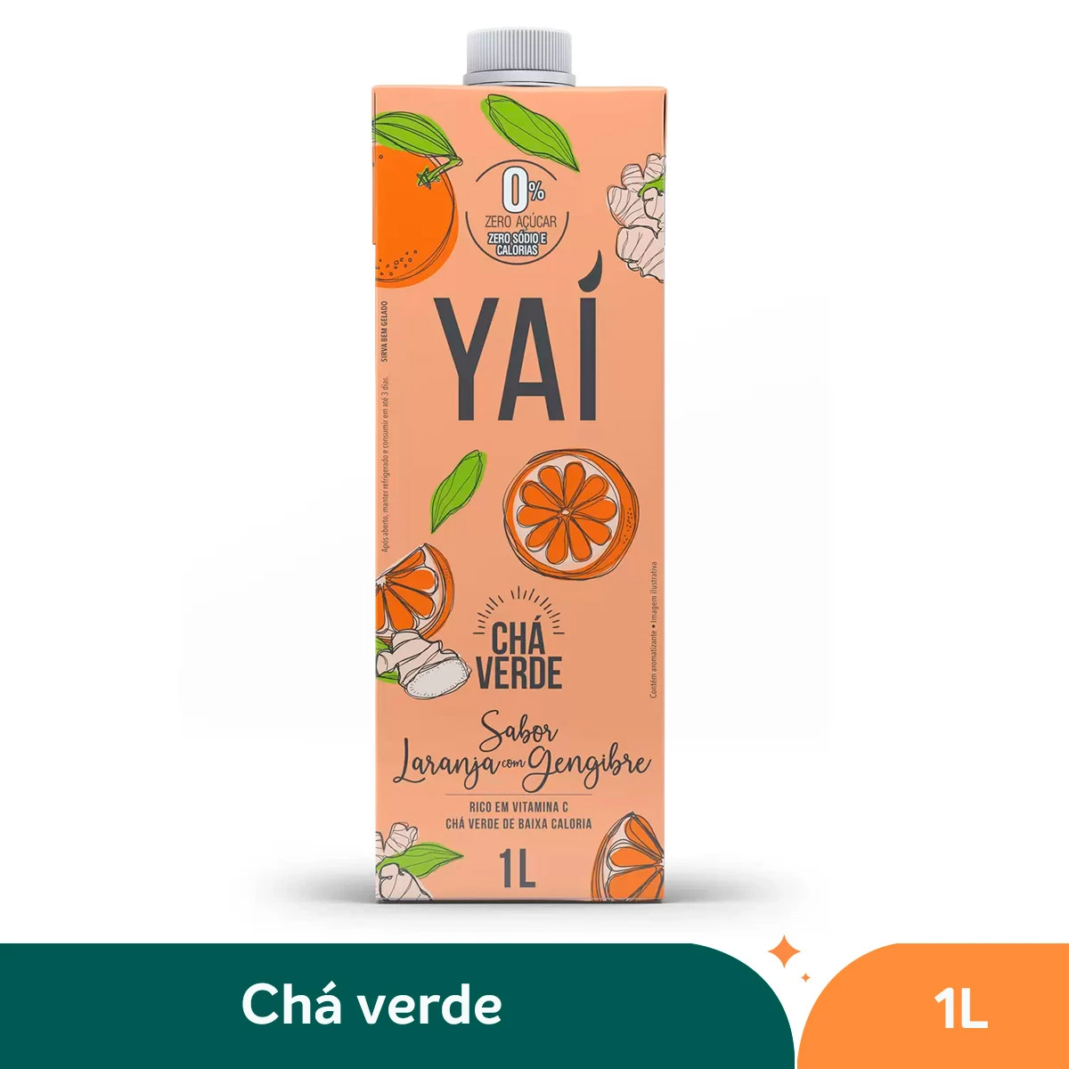 CHA VERDE YAI LARANJA C/GENGIBRE 1L.