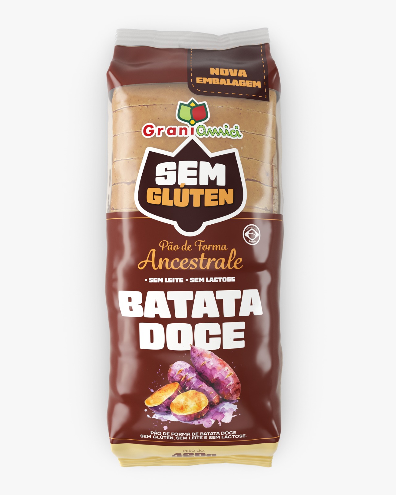 PAO DE FORMA GRANI AMICI ANCESTRALE BATATA DOCE 420G