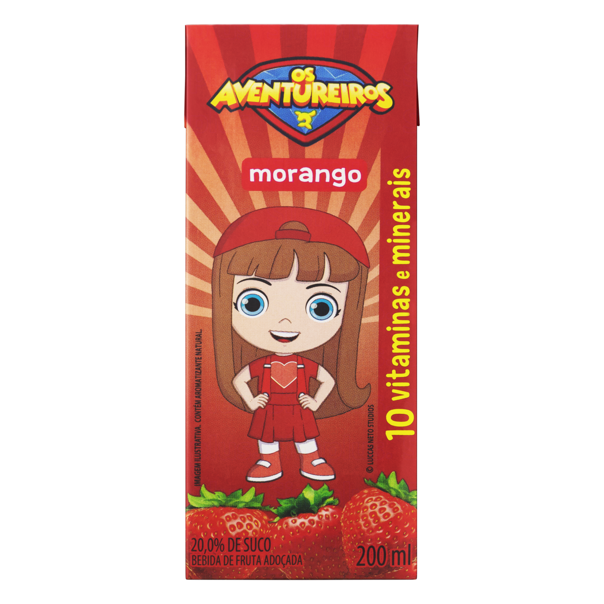 AVENTUREIROS BEBIDA DE MORANGO 200ML
